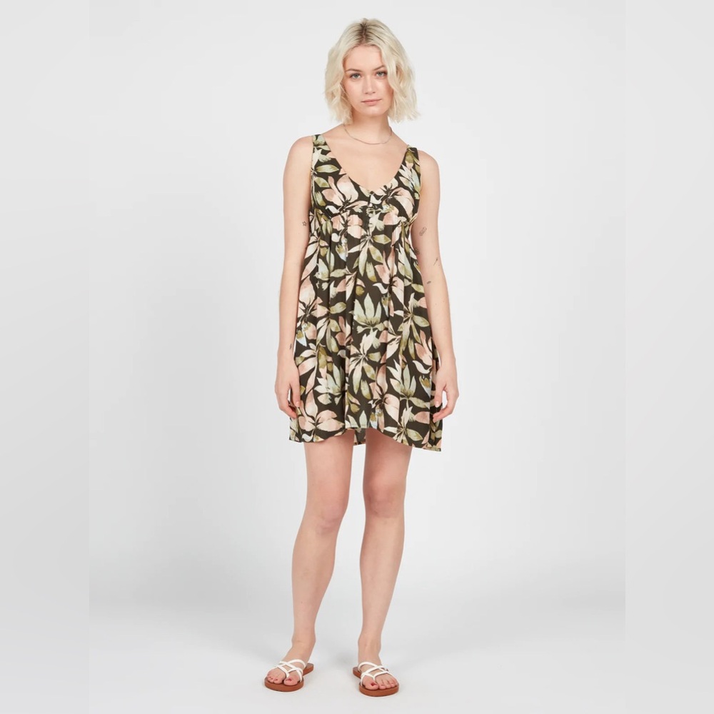 Volcom Women's Voltropication Tropical Mini Dress Size Small